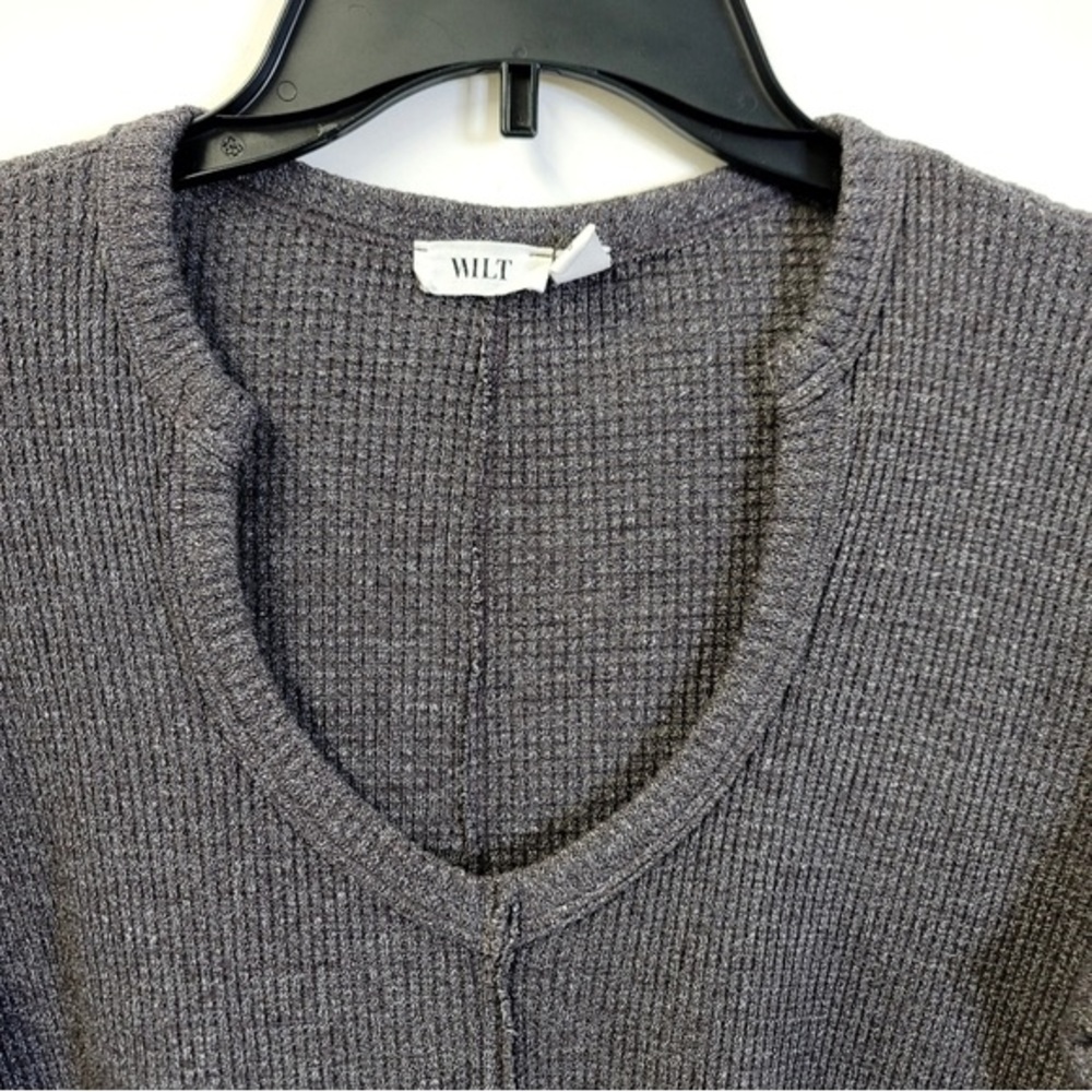 Wilt gauzy waffle knit long sleeve top - Picture 6 of 6